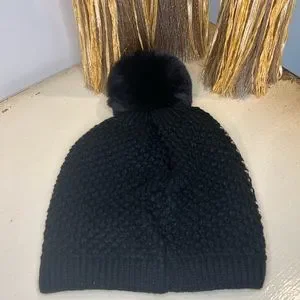 UGG Black Beanie with Rhinestone Accents 100% Cashmere 102826-BLK_1.png?_s=RAABAB0 main image 2